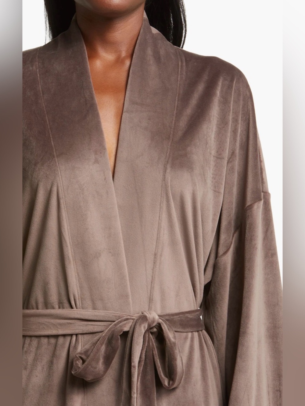 SKIMS Velour Wrap Robe Sienna Brown Size XL- NWOT - Picture 9 of 12